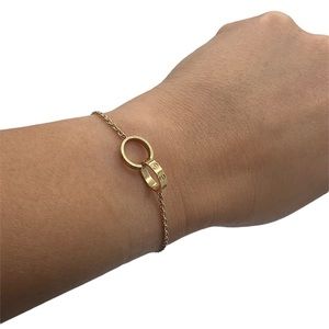 18kt 4.35 grams Yellow Gold Cartier Baby Love Bracelet.